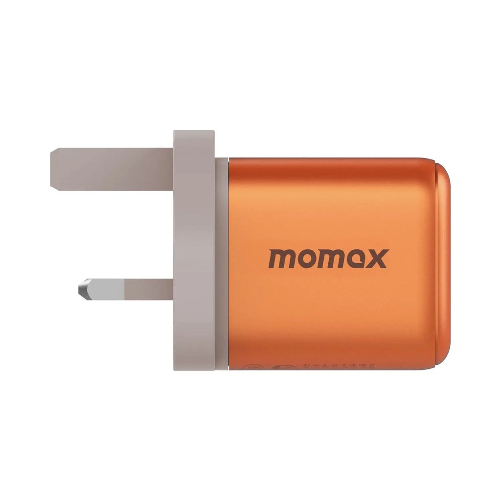 Momax 1-charge 45W 2-Port GaN Charger - 2 USB C Port - Orange Momax 1-charge 45W 2-Port GaN Charger - 2 USB C Port - Orange