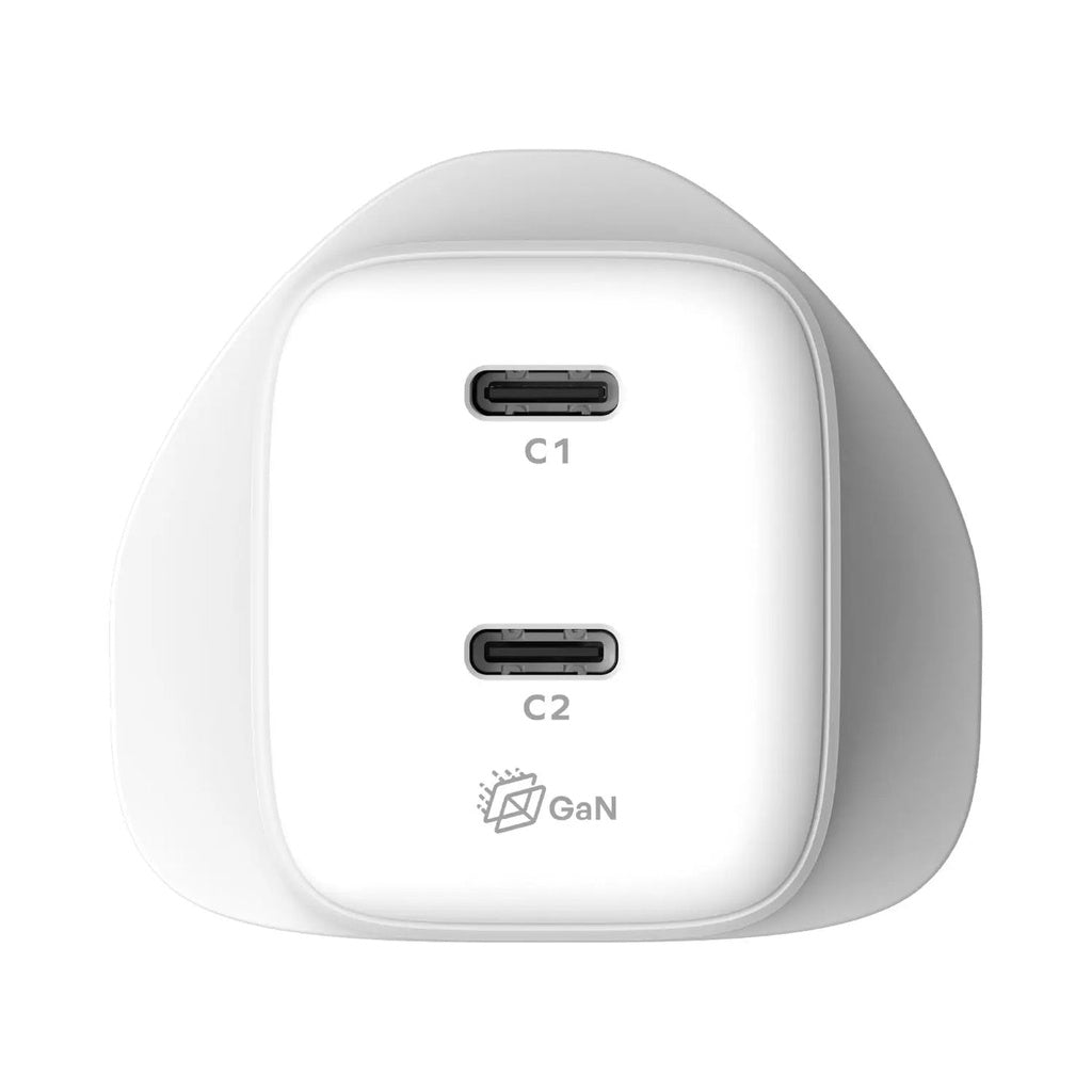 Momax 1-charge 45W 2-Port GaN Charger - 2 USB C Port - White Momax 1-charge 45W 2-Port GaN Charger - 2 USB C Port - White