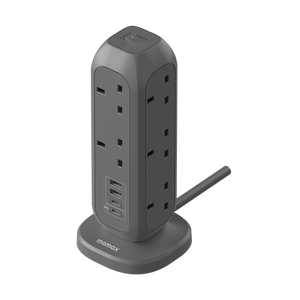 MOMAX ONEPLUG 11-OUTLET POWER STRIP WITH USB - ALAMAT