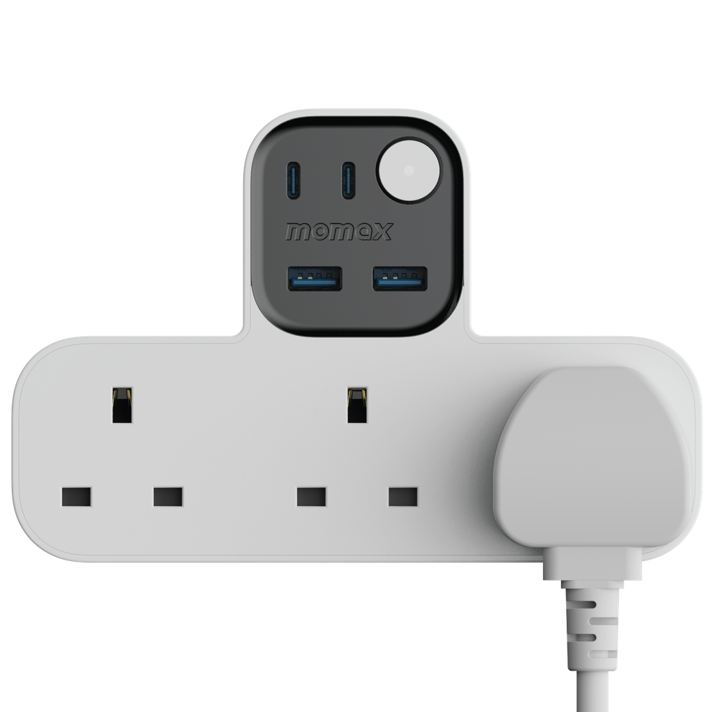 MOMAX 1-CHARGER WORK FLOW T-SHAPED EXTENTION 3 SOCKET WITH USB MOMAX 1-CHARGER WORK FLOW T-SHAPED EXTENTION 3 SOCKET WITH USB