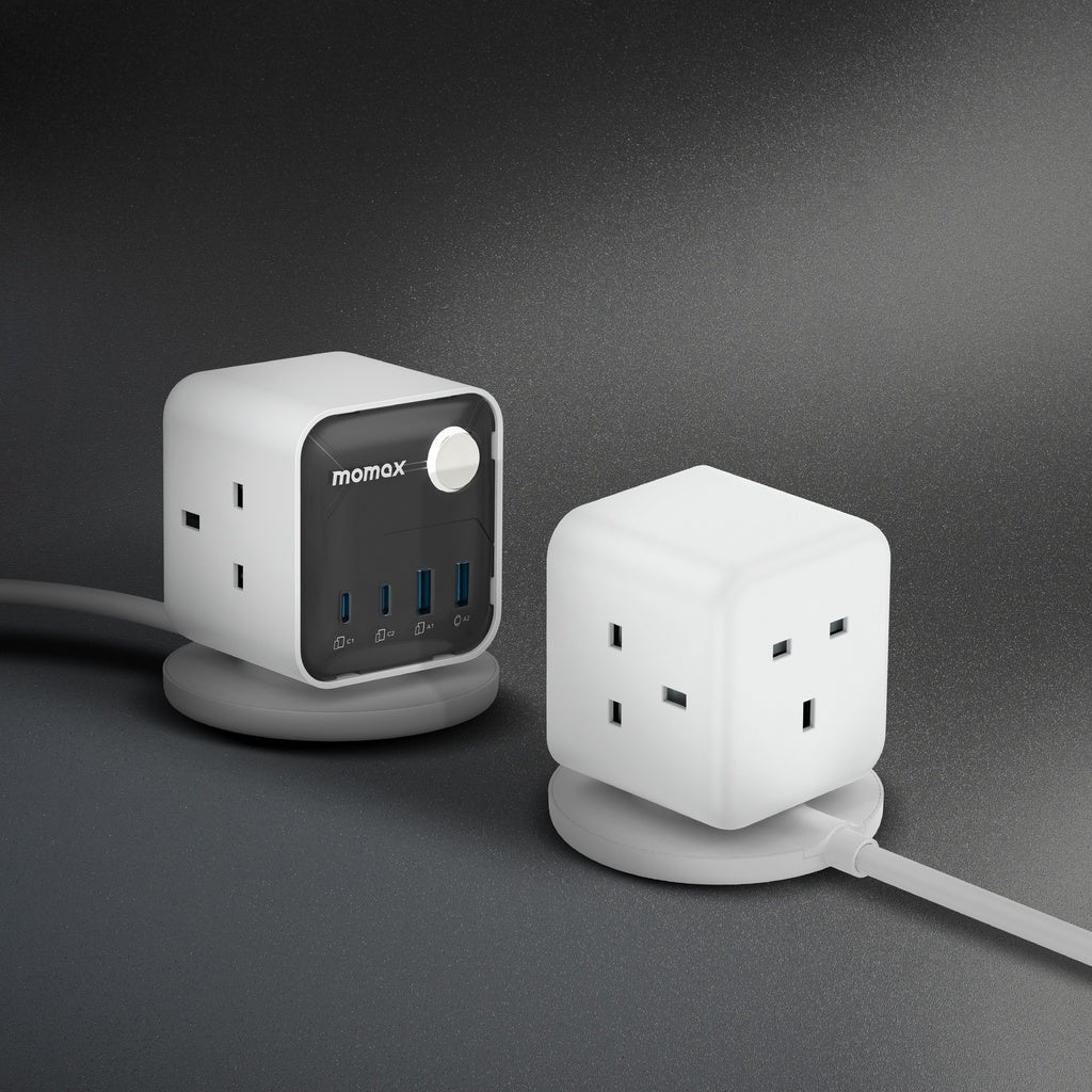 MOMAX 1-CHARGE WORK FLOW 3-OUTLET POWER CUBE WITH USB MOMAX 1-CHARGE WORK FLOW 3-OUTLET POWER CUBE WITH USB