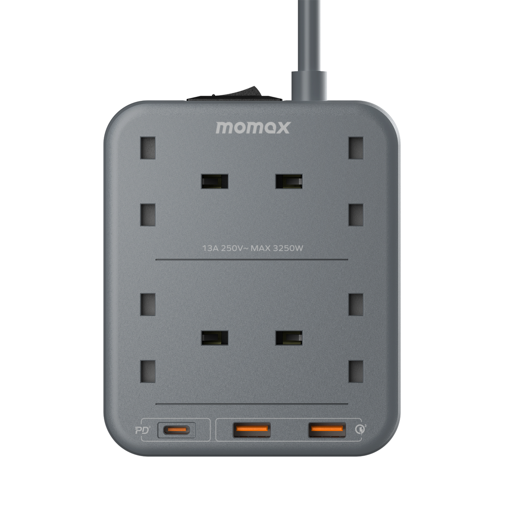 MOMAX ONEPLUG 4 OUTLET POWER STRIP WITH USB MOMAX ONEPLUG 4 OUTLET POWER STRIP WITH USB