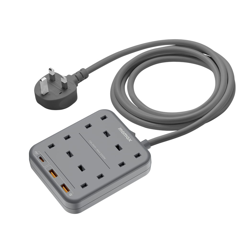 MOMAX ONEPLUG 4 OUTLET POWER STRIP WITH USB MOMAX ONEPLUG 4 OUTLET POWER STRIP WITH USB
