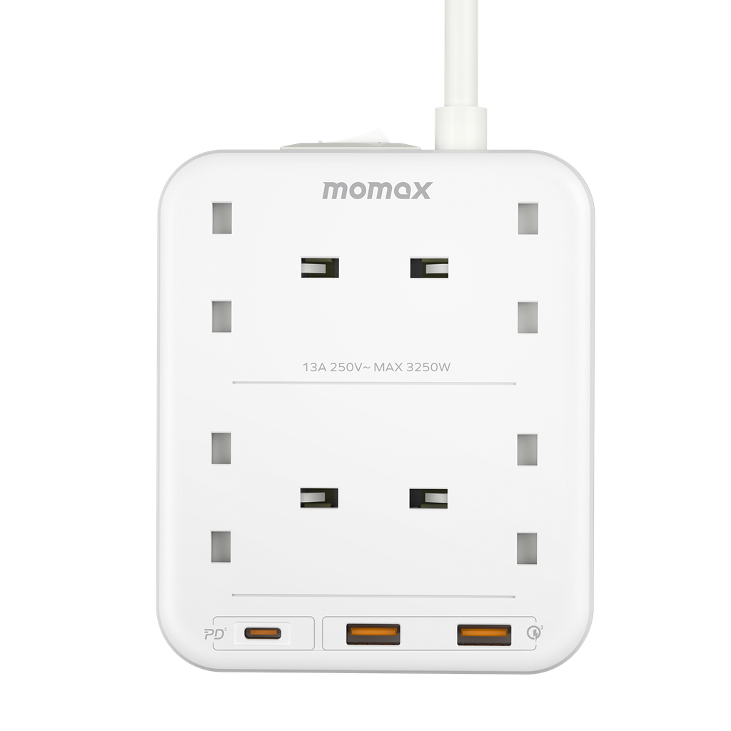 MOMAX ONEPLUG 4 OUTLET POWER STRIP WITH USB MOMAX ONEPLUG 4 OUTLET POWER STRIP WITH USB