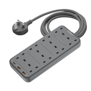 MOMAX ONEPLUG 8 OUTLET POWER STRIP WITH USB - ALAMAT