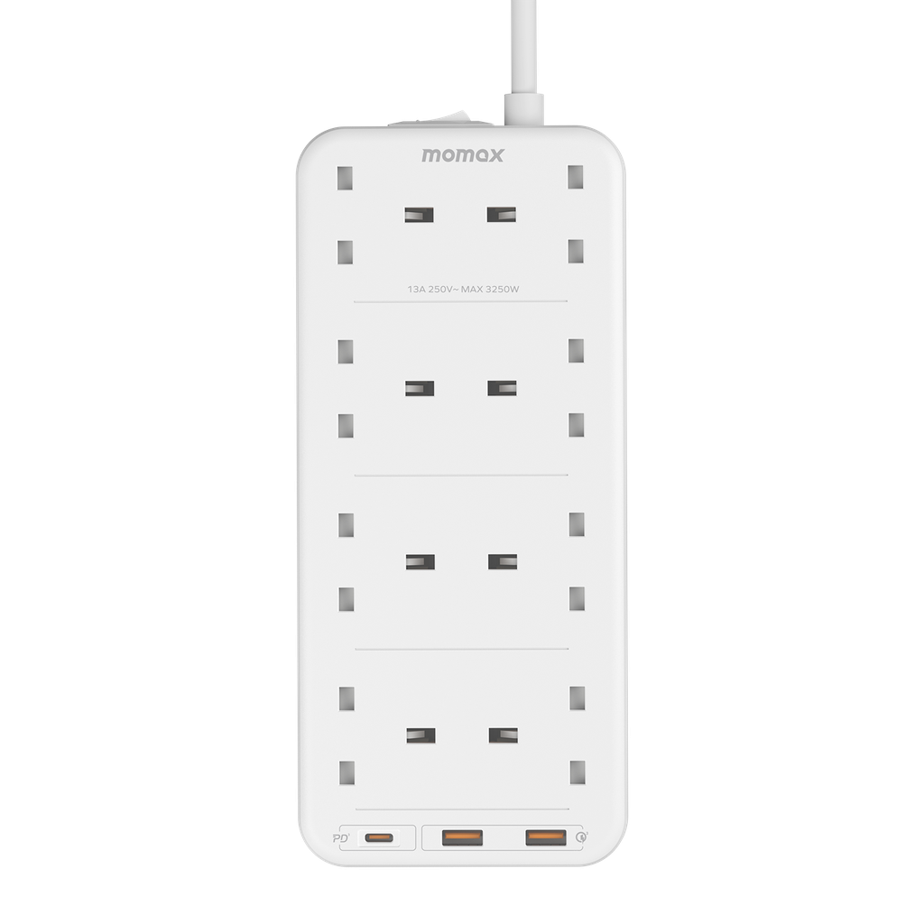 MOMAX ONEPLUG 8 OUTLET POWER STRIP WITH USB MOMAX ONEPLUG 8 OUTLET POWER STRIP WITH USB