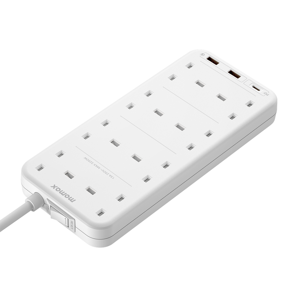 MOMAX ONEPLUG 8 OUTLET POWER STRIP WITH USB MOMAX ONEPLUG 8 OUTLET POWER STRIP WITH USB