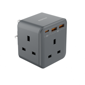 MOMAX ONEPLUG 3 OUTLET CUBE EXTENSION SOCKET WITH USB - ALAMAT