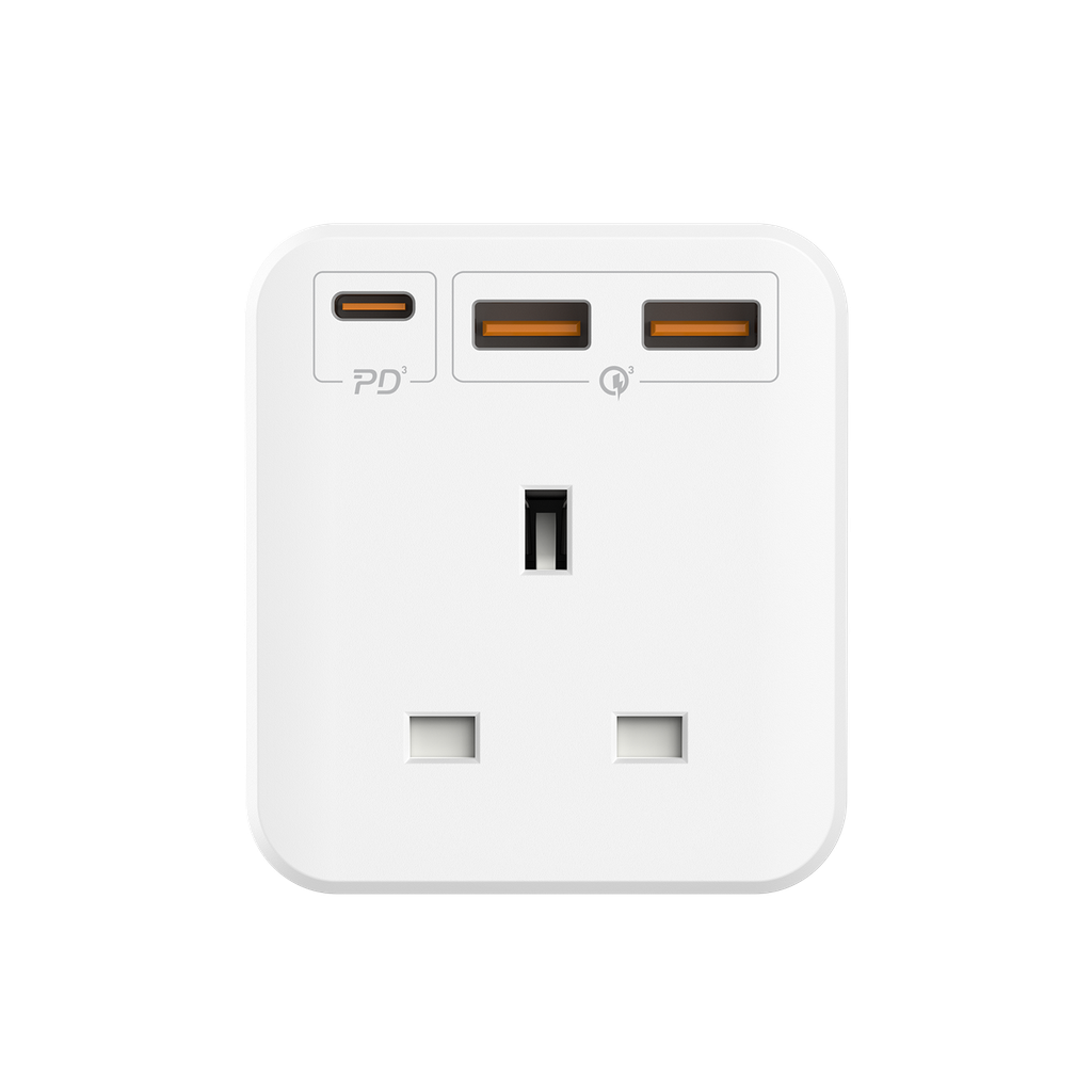 MOMAX ONEPLUG 3 OUTLET CUBE EXTENSION SOCKET WITH USB MOMAX ONEPLUG 3 OUTLET CUBE EXTENSION SOCKET WITH USB