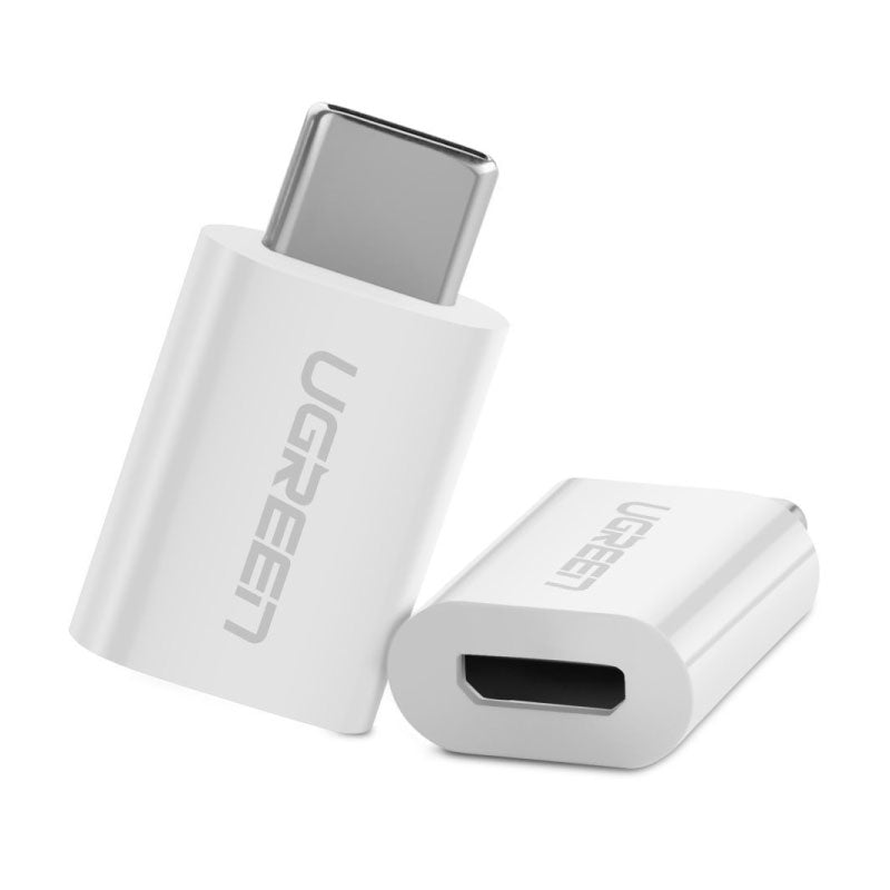 Ugreen Usb-C 3.1 To Micro Usb Adapter Abs Case - White Ugreen Usb-C 3.1 To Micro Usb Adapter Abs Case - White