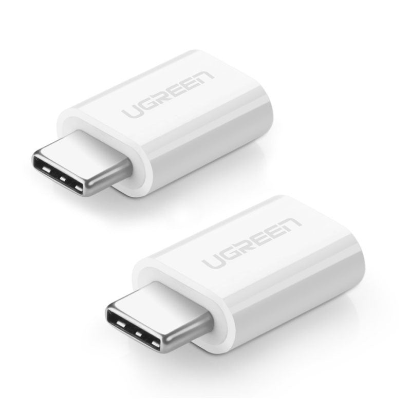 Ugreen Usb-C 3.1 To Micro Usb Adapter Abs Case - White Ugreen Usb-C 3.1 To Micro Usb Adapter Abs Case - White