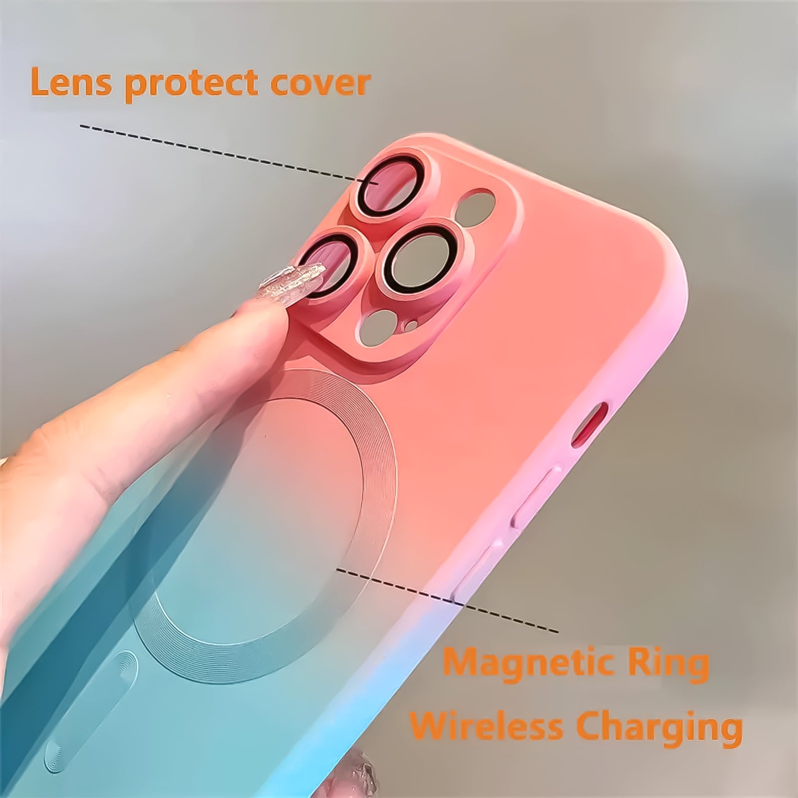 Two-Tone Silicone Case Lens Protection with Magsafe Phone Case For iPhone 14 Pro Max Two-Tone Silicone Case Lens Protection with Magsafe Phone Case For iPhone 14 Pro Max