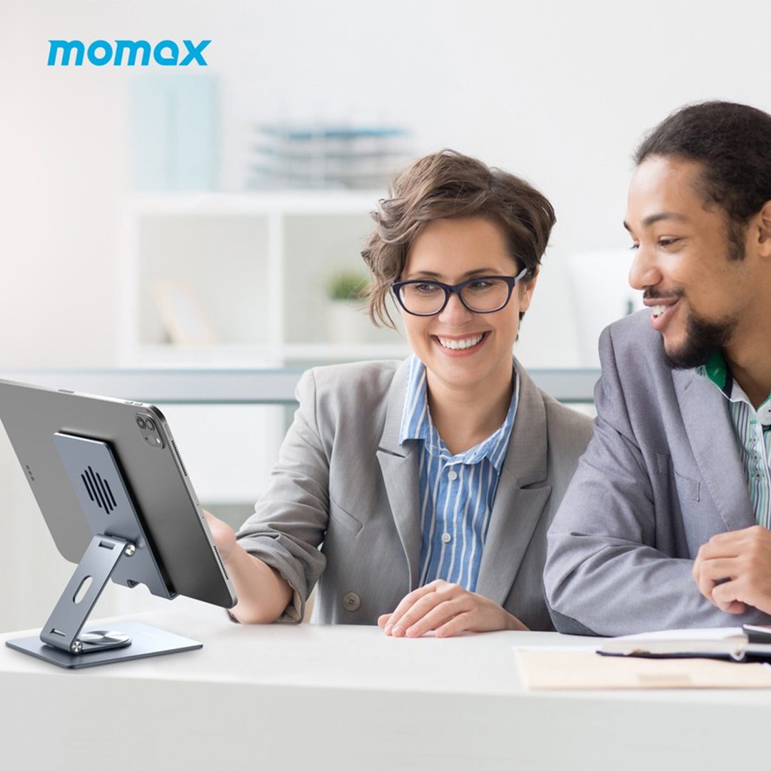 MOMAX FOLD STAND ROTATABLE PHONE AND TABLET STAND MOMAX FOLD STAND ROTATABLE PHONE AND TABLET STAND