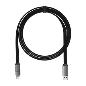 Rolling Square InCharge®6 Moon 1.5m 6 in 1 Charging Cable 1.5M Mercury Gray - ALAMAT