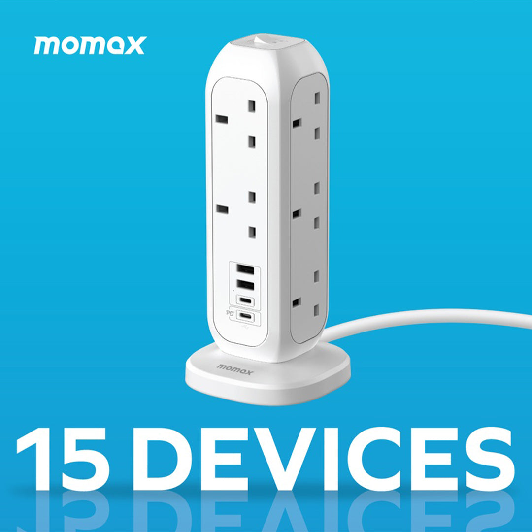 MOMAX ONEPLUG 11-OUTLET POWER STRIP WITH USB MOMAX ONEPLUG 11-OUTLET POWER STRIP WITH USB