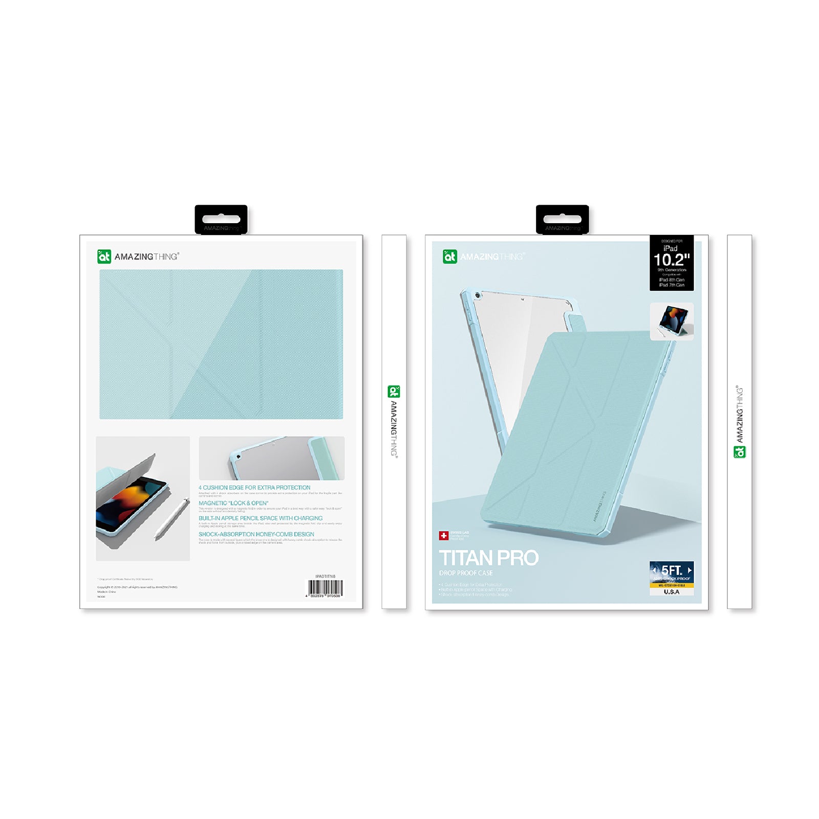 Amazingthing Titan Pro Mil-drop Proof Case for Ipad 10.2 Amazingthing Titan Pro Mil-drop Proof Case for Ipad 10.2