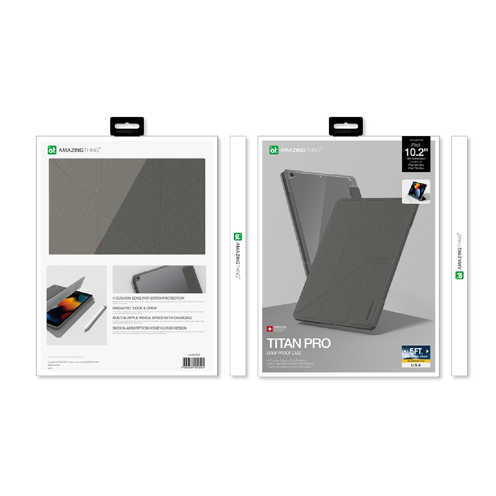 Amazingthing Titan Pro Mil-drop Proof Case for Ipad 10.2 Amazingthing Titan Pro Mil-drop Proof Case for Ipad 10.2
