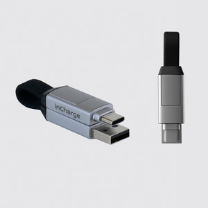 Rolling Square InCharge®6 Moon White 6 in 1 Charging Cable 0.25ft Moon White - ALAMAT