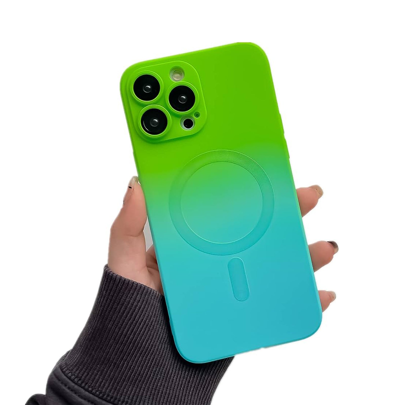 Two-Tone Silicone Case Lens Protection with Magsafe Phone Case For iPhone 14 Pro Max Two-Tone Silicone Case Lens Protection with Magsafe Phone Case For iPhone 14 Pro Max