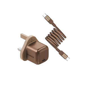 MOMAX 1-CHARGE GAN 30W 1 PORT CHARGER + 60W USB-C TO USB-C MAGNETIC CABLE 1M - ALAMAT