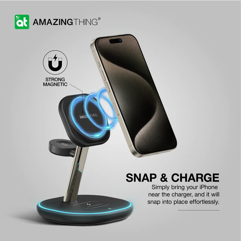 Amazingthing Thunder Pro Mag 3-in-1 Charging Stations With Stand Amazingthing Thunder Pro Mag 3-in-1 Charging Stations With Stand