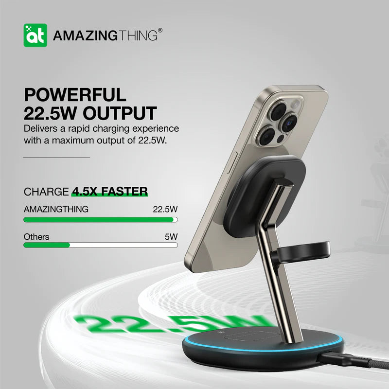 Amazingthing Thunder Pro Mag 3-in-1 Charging Stations With Stand Amazingthing Thunder Pro Mag 3-in-1 Charging Stations With Stand