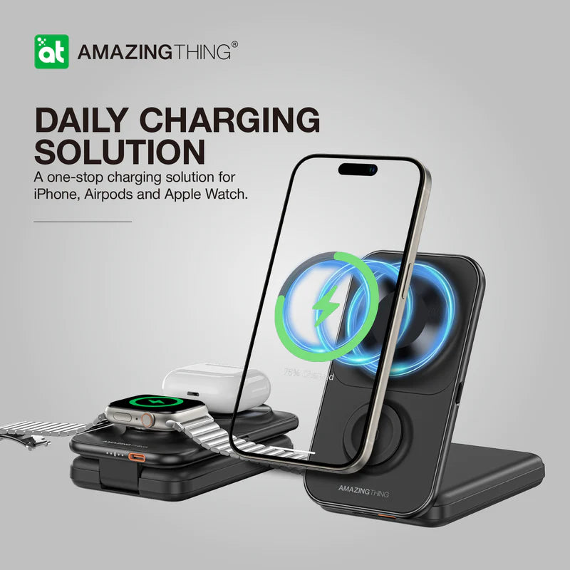 Amazingthing Thunder Pro Mag 6in1 Pd 22.5w 8000mah Power Station With Stand Amazingthing Thunder Pro Mag 6in1 Pd 22.5w 8000mah Power Station With Stand