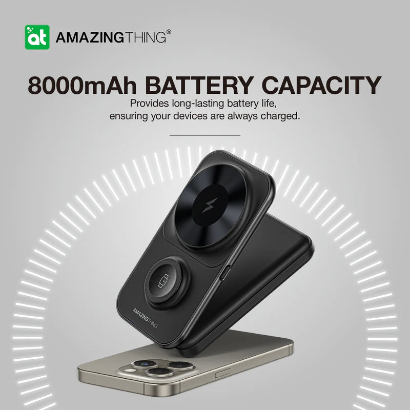 Amazingthing Thunder Pro Mag 6in1 Pd 22.5w 8000mah Power Station With Stand Amazingthing Thunder Pro Mag 6in1 Pd 22.5w 8000mah Power Station With Stand