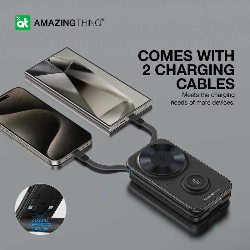 Amazingthing Thunder Pro Mag 6in1 Pd 22.5w 8000mah Power Station With Stand Amazingthing Thunder Pro Mag 6in1 Pd 22.5w 8000mah Power Station With Stand