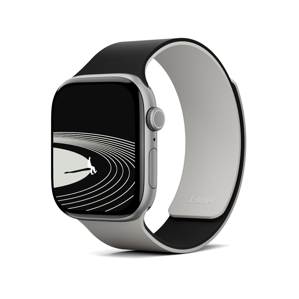 Moft Duo Snap Apple Watch Band Jet Black + Beach White Moft Duo Snap Apple Watch Band Jet Black + Beach White