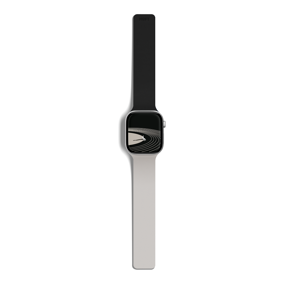 Moft Duo Snap Apple Watch Band Jet Black + Beach White Moft Duo Snap Apple Watch Band Jet Black + Beach White