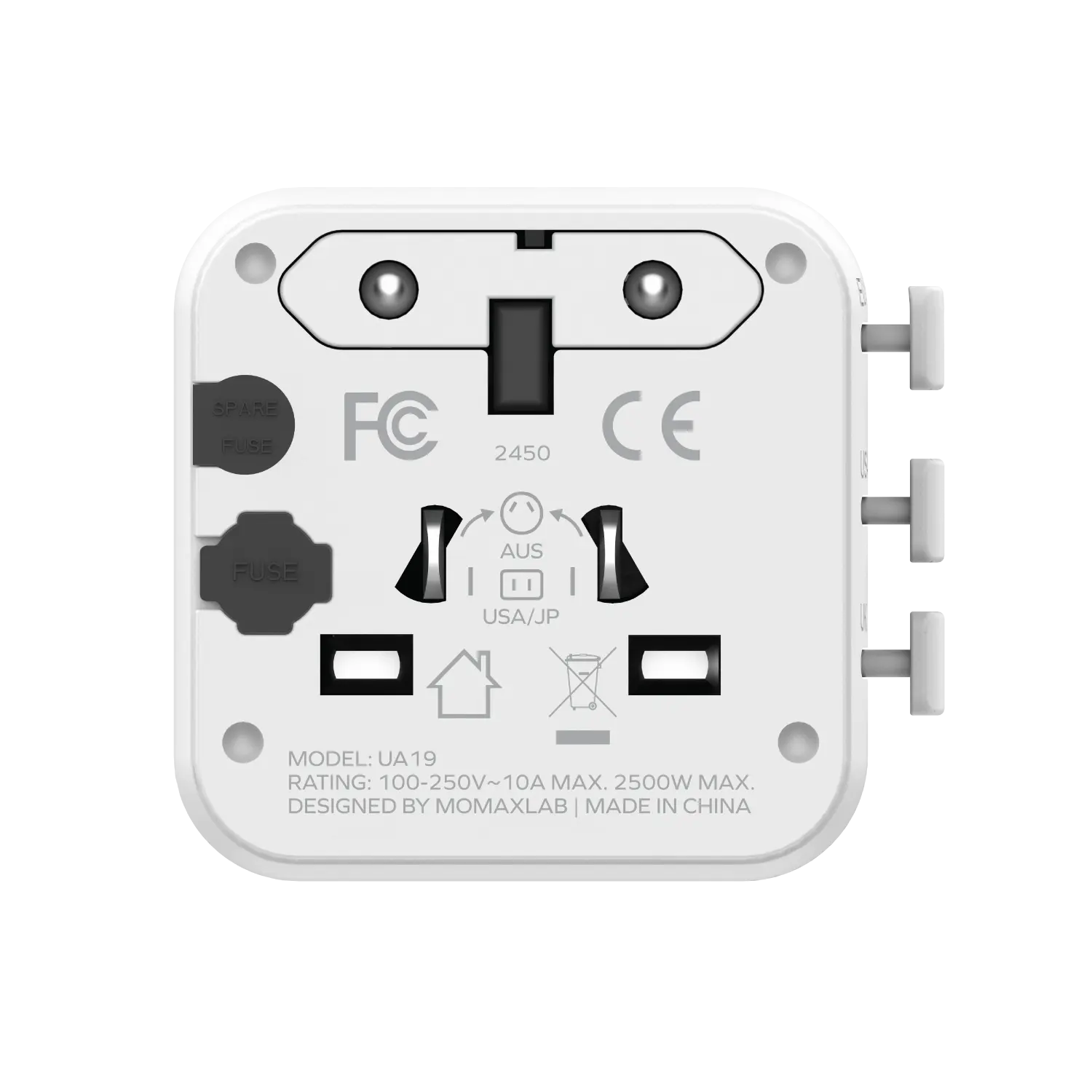 Momax 1-world Universal Travel Adaptor With Dual AC Momax 1-world Universal Travel Adaptor With Dual AC