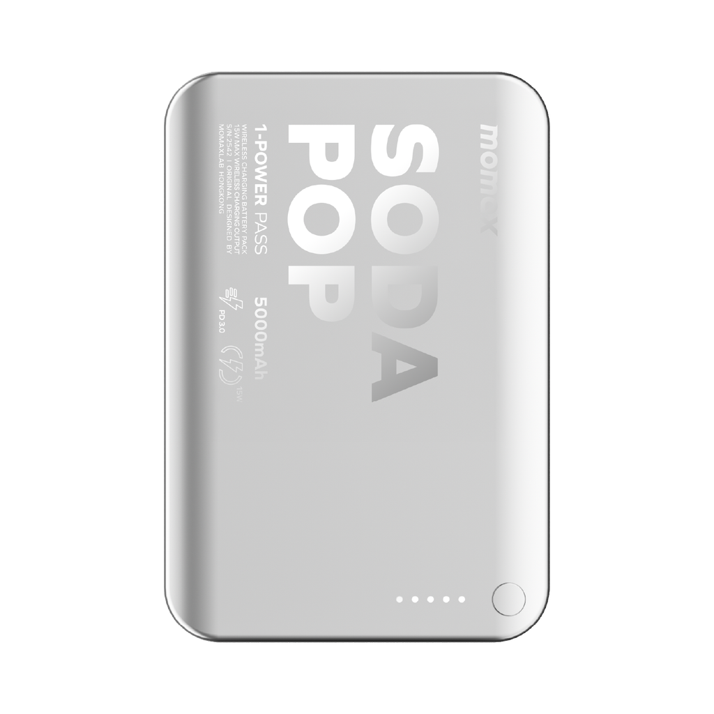 Momax 1-power Pass 5000mah Magnetic Wireless Power Bank