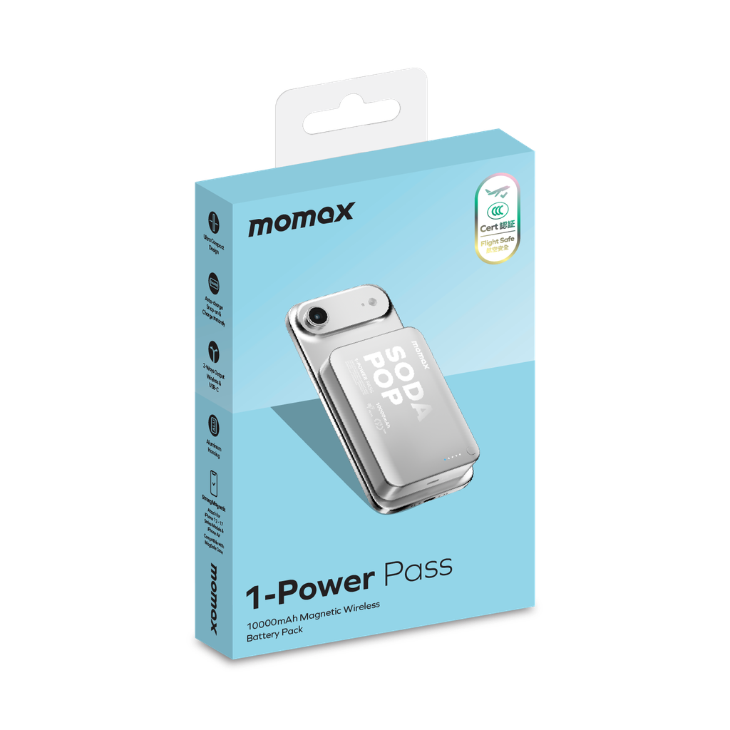 Momax 1-power Pass 10000mah Magnetic Wireless Power Bank Momax 1-power Pass 10000mah Magnetic Wireless Power Bank