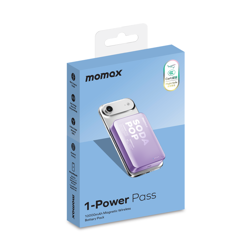 Momax 1-power Pass 10000mah Magnetic Wireless Power Bank Momax 1-power Pass 10000mah Magnetic Wireless Power Bank