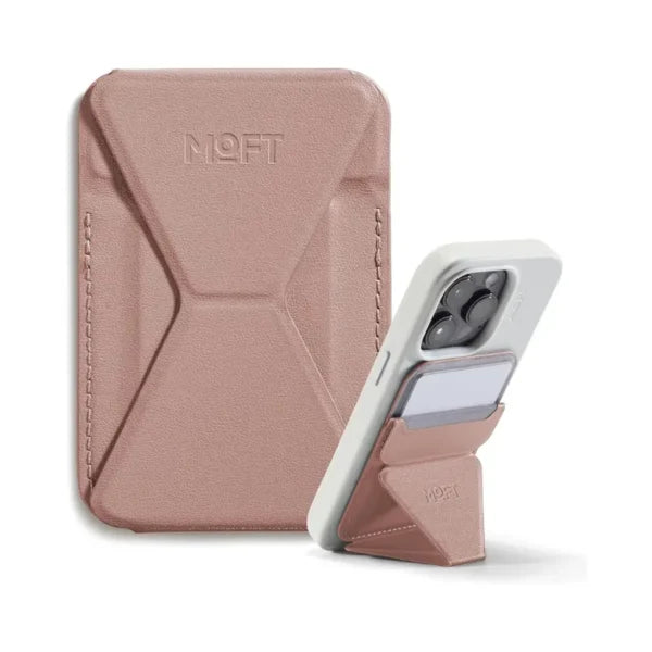MOFT Snap-On iPhone Stand & Wallet - Peach pink（MOVAS）