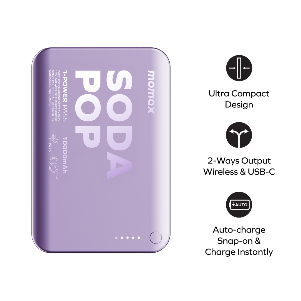 Momax 1-power Pass 10000mah Magnetic Wireless Power Bank Momax 1-power Pass 10000mah Magnetic Wireless Power Bank