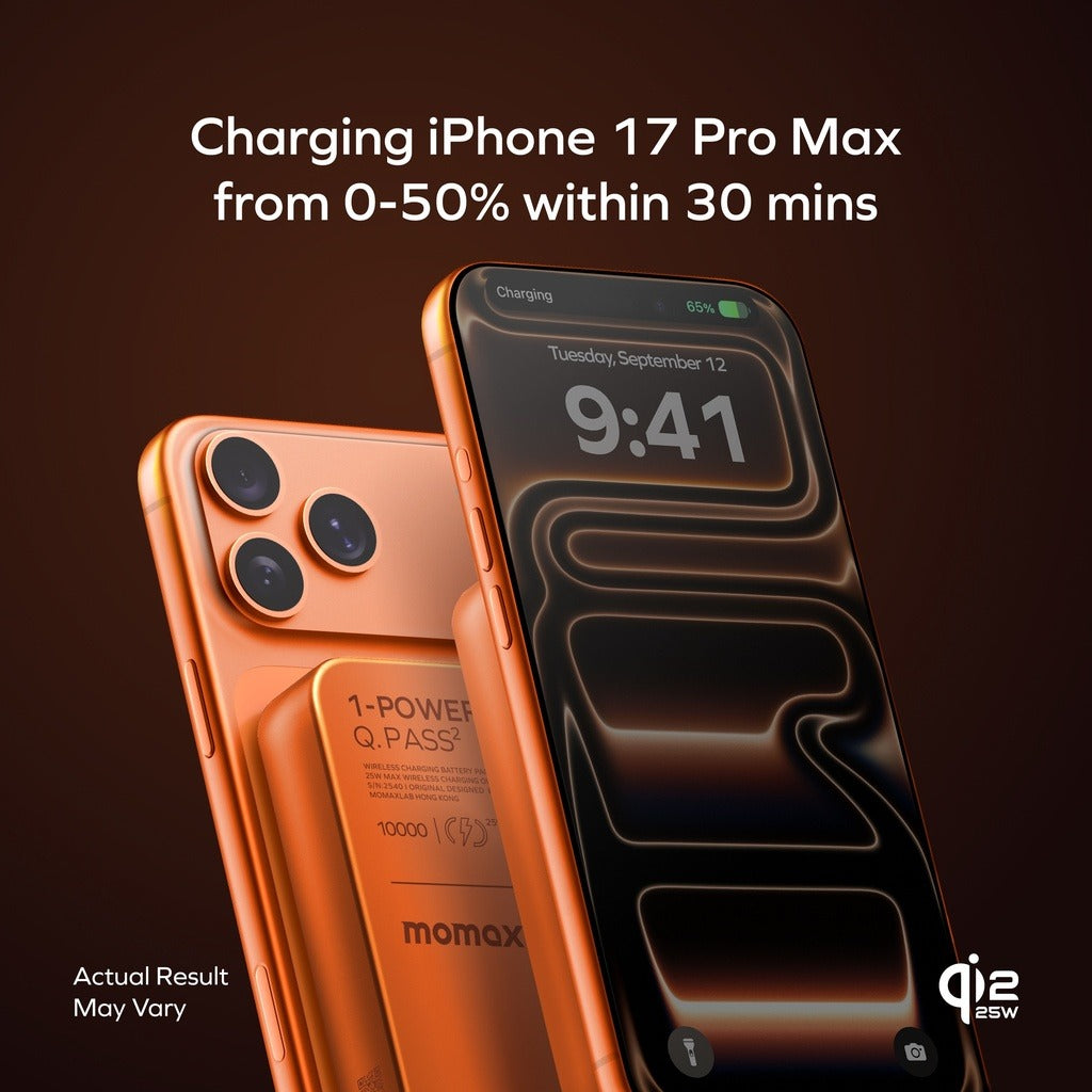 Momax 1-power Q.pass2 10000mah Qi2 25w Magnetic Wireless Power Bank Momax 1-power Q.pass2 10000mah Qi2 25w Magnetic Wireless Power Bank
