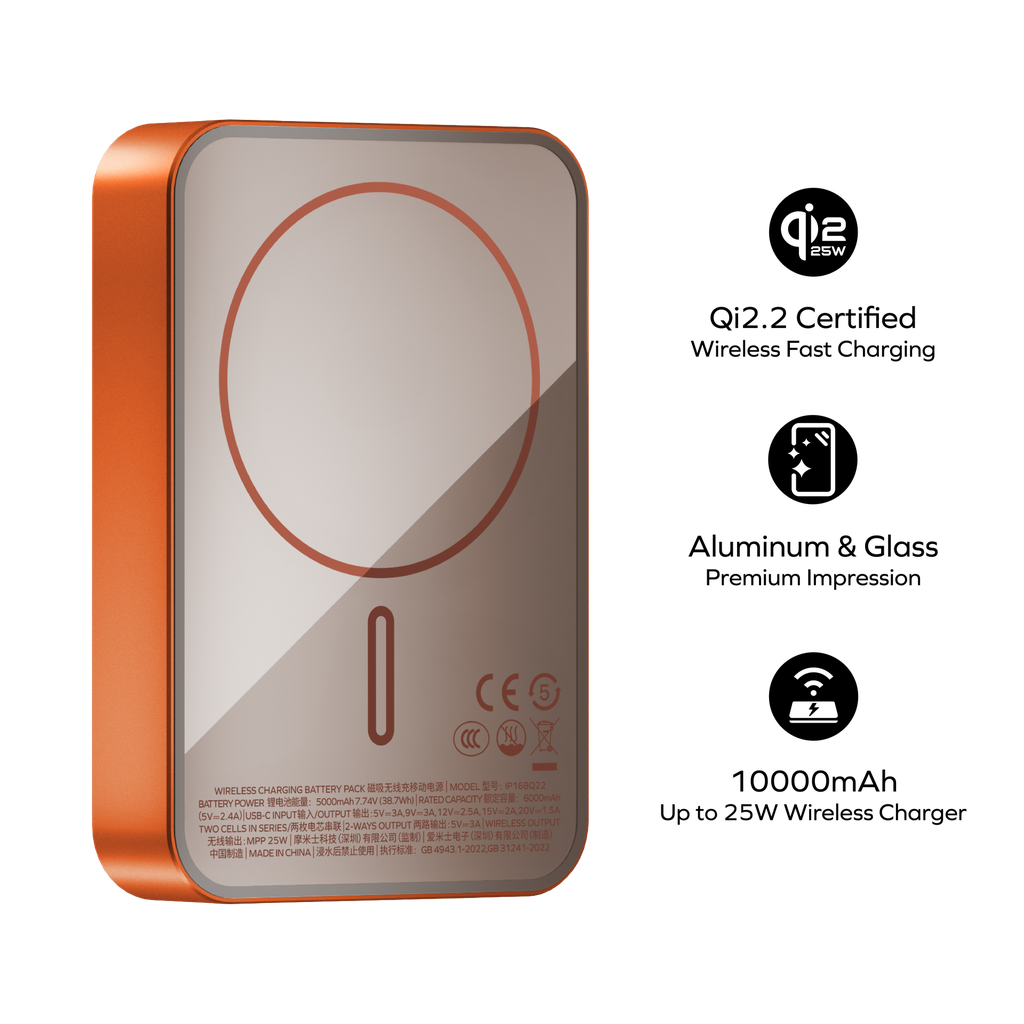 Momax 1-power Q.pass2 10000mah Qi2 25w Magnetic Wireless Power Bank Momax 1-power Q.pass2 10000mah Qi2 25w Magnetic Wireless Power Bank