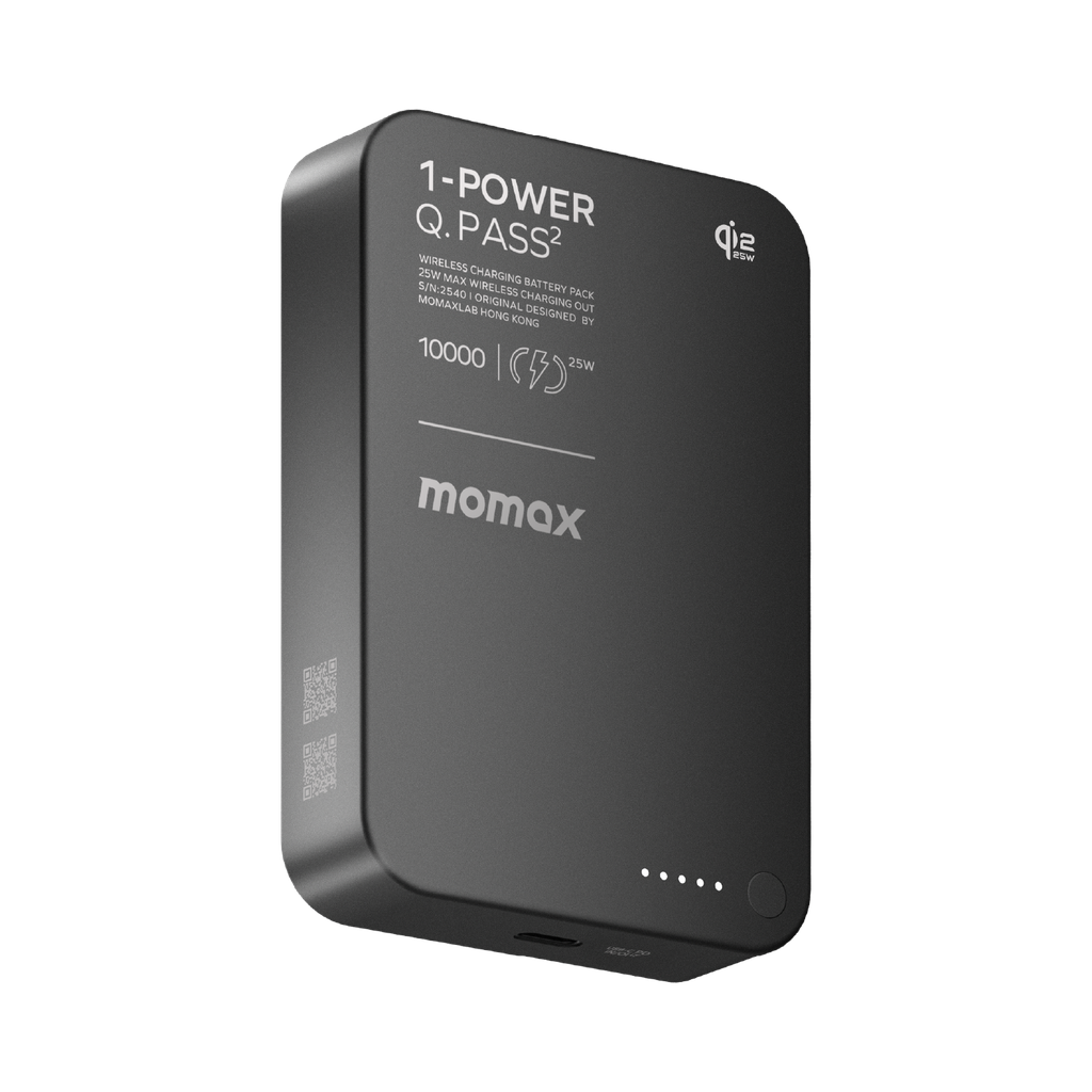 Momax 1-power Q.pass2 10000mah Qi2 25w Magnetic Wireless Power Bank Momax 1-power Q.pass2 10000mah Qi2 25w Magnetic Wireless Power Bank