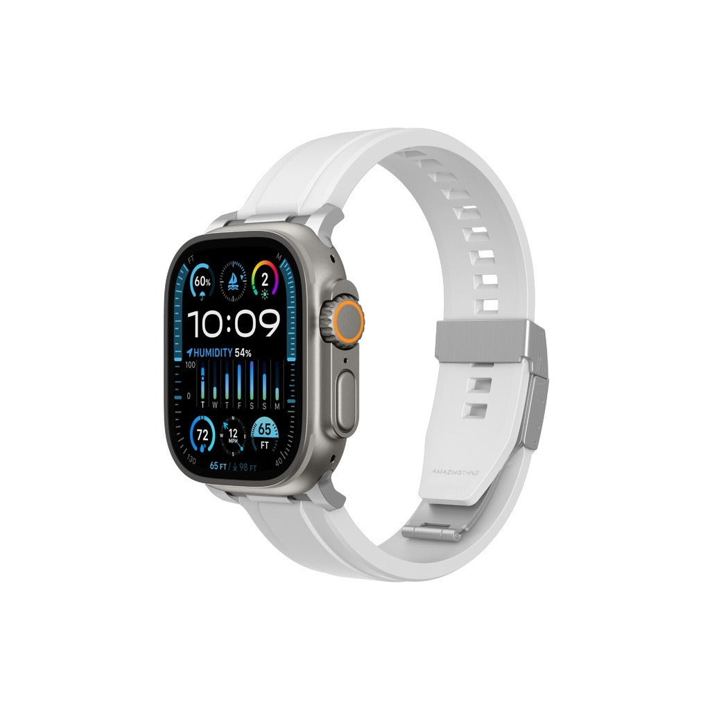 At Titan Chrono Watch Band for Apple Watch 49/46/45/44/42mm - White At Titan Chrono Watch Band for Apple Watch 49/46/45/44/42mm - White