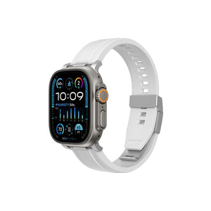 Titan Chrono Apple Watch band white - www.alamat.me