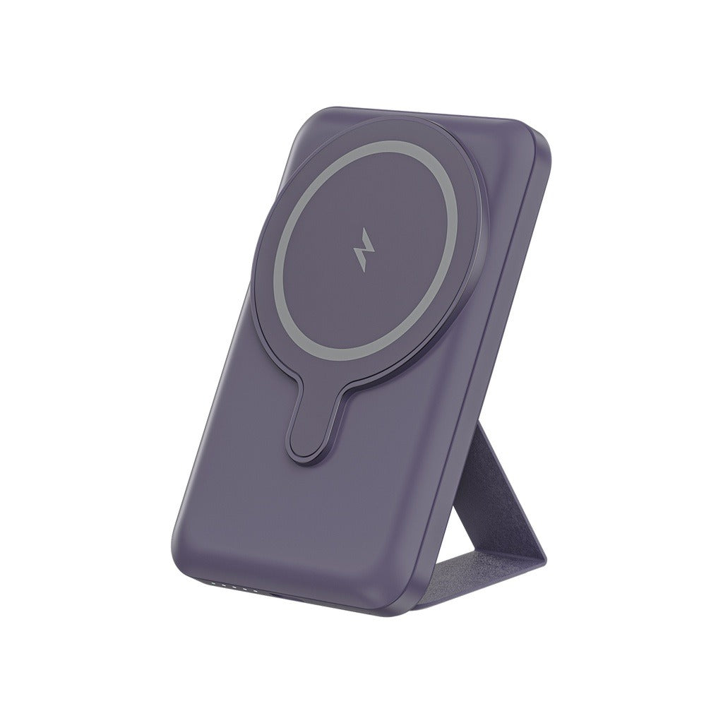 AT Thunder Pro Mag Pd 5000mah Power Bank With Holder - Purple