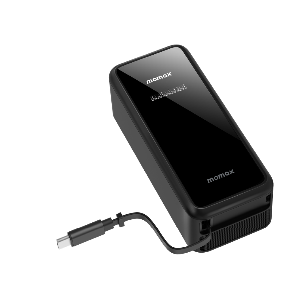 Momax 1-pac⁺10000mah 3in1 Hybrid Gan Battery Pack With Built-in Retractable Cable Momax 1-pac⁺10000mah 3in1 Hybrid Gan Battery Pack With Built-in Retractable Cable