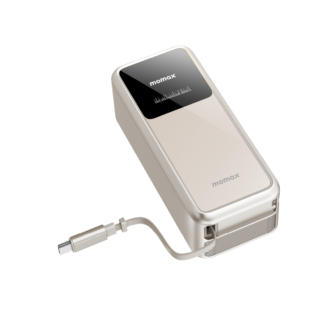 Momax 1-pac⁺10000mah 3in1 Hybrid Gan Battery Pack With Built-in Retractable Cable Momax 1-pac⁺10000mah 3in1 Hybrid Gan Battery Pack With Built-in Retractable Cable