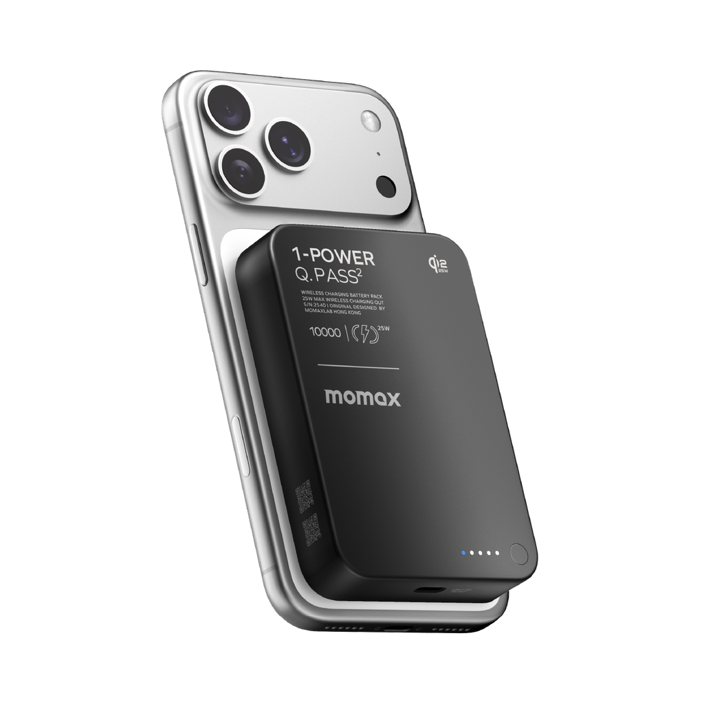 Momax 1-power Q.pass2 10000mah Qi2 25w Magnetic Wireless Power Bank Momax 1-power Q.pass2 10000mah Qi2 25w Magnetic Wireless Power Bank