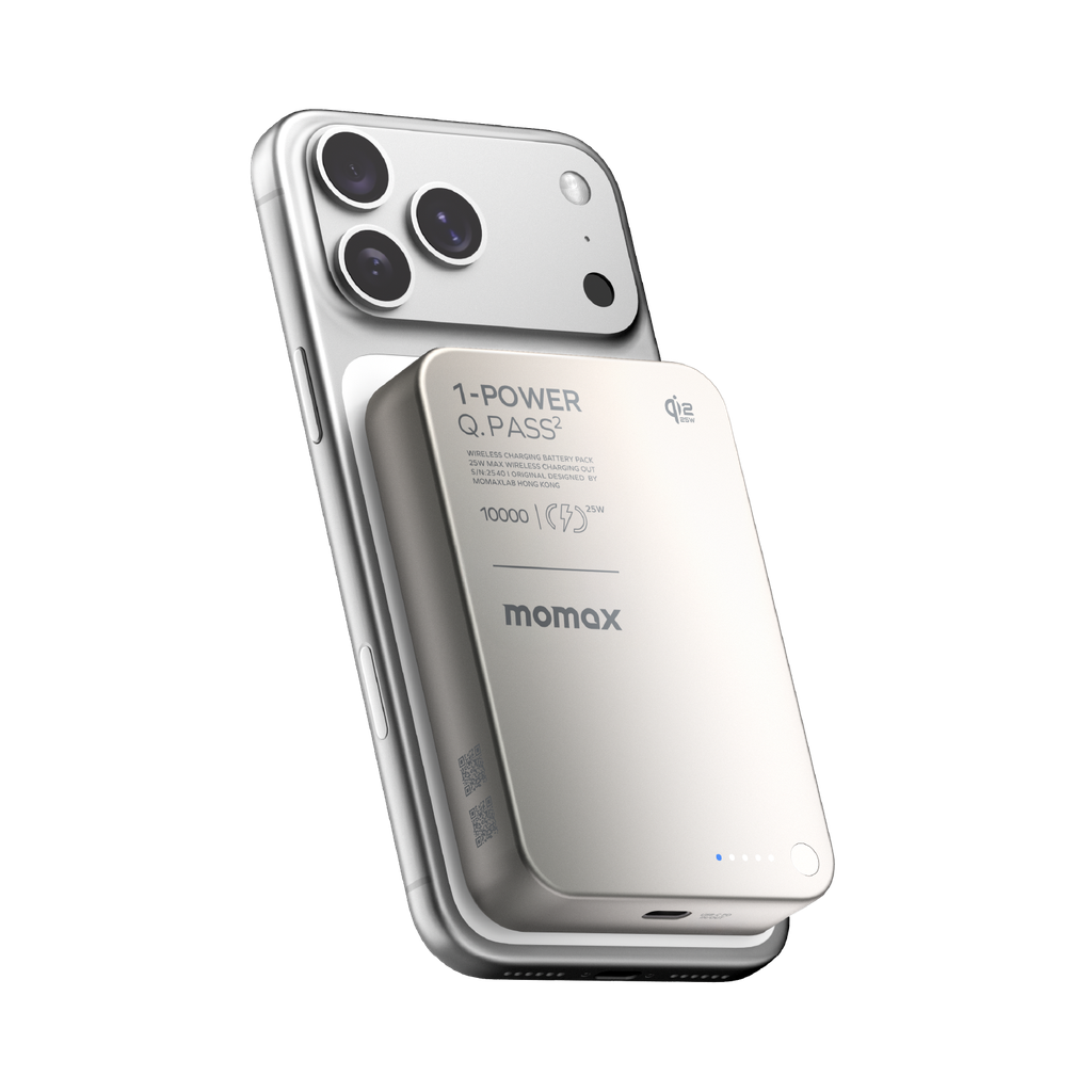 Momax 1-power Q.pass2 10000mah Qi2 25w Magnetic Wireless Power Bank Momax 1-power Q.pass2 10000mah Qi2 25w Magnetic Wireless Power Bank