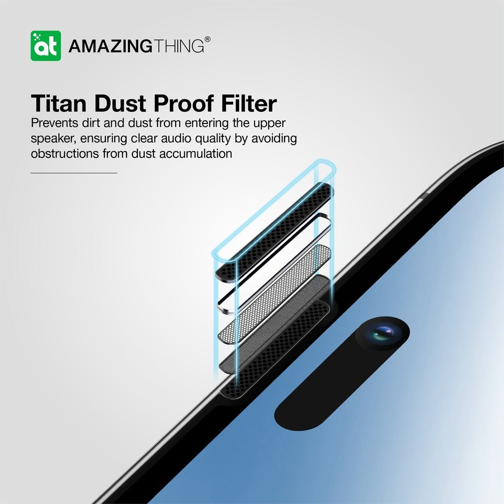 At iPhone 15 Pro 3d Fully Covered Dust Filter Titan Glass At iPhone 15 Pro 3d Fully Covered Dust Filter Titan Glass