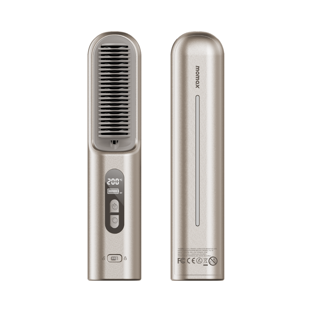 Momax 1-care Sleek Travel Cordless Negative Ion Hair Straightening Brush Momax 1-care Sleek Travel Cordless Negative Ion Hair Straightening Brush