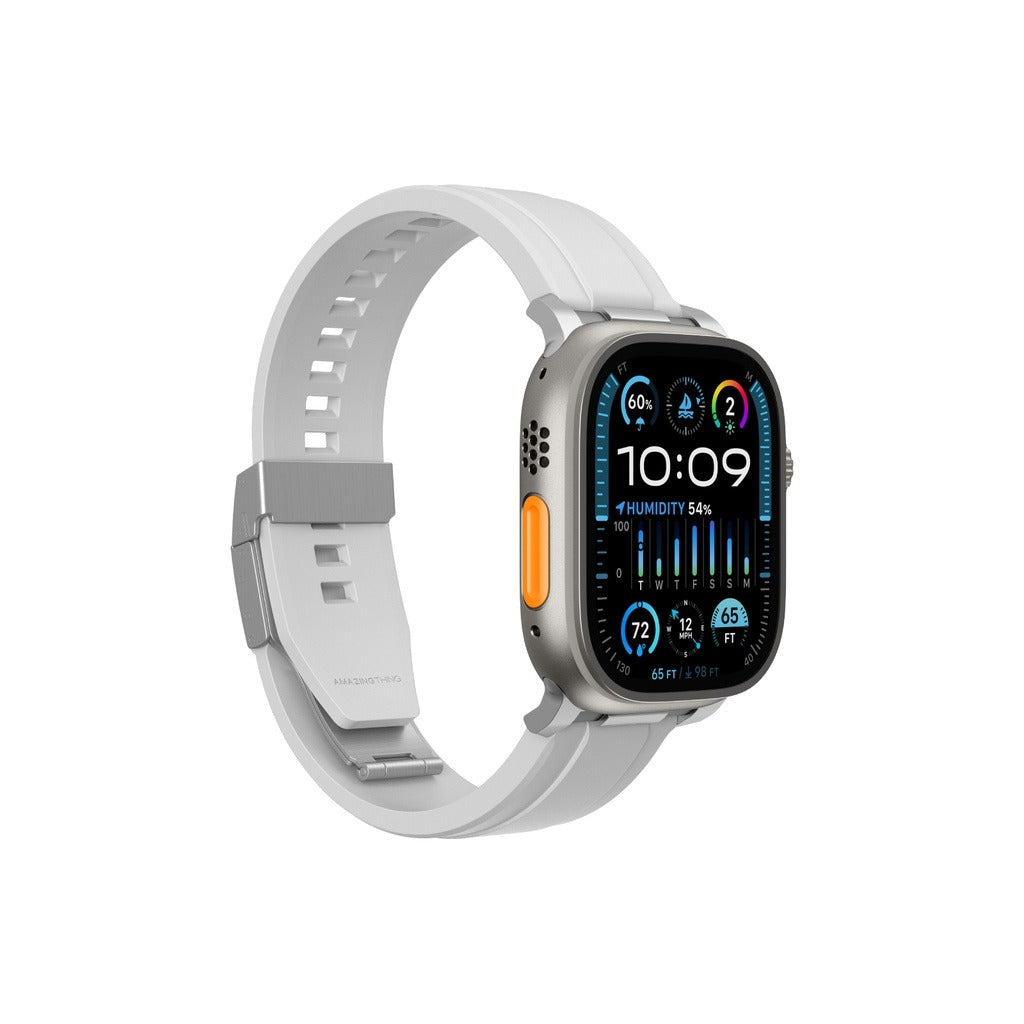 At Titan Chrono Watch Band for Apple Watch 49/46/45/44/42mm - White At Titan Chrono Watch Band for Apple Watch 49/46/45/44/42mm - White